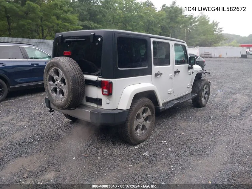 1C4HJWEG4HL582672 2017 Jeep Wrangler Unlimited Sahara 4X4