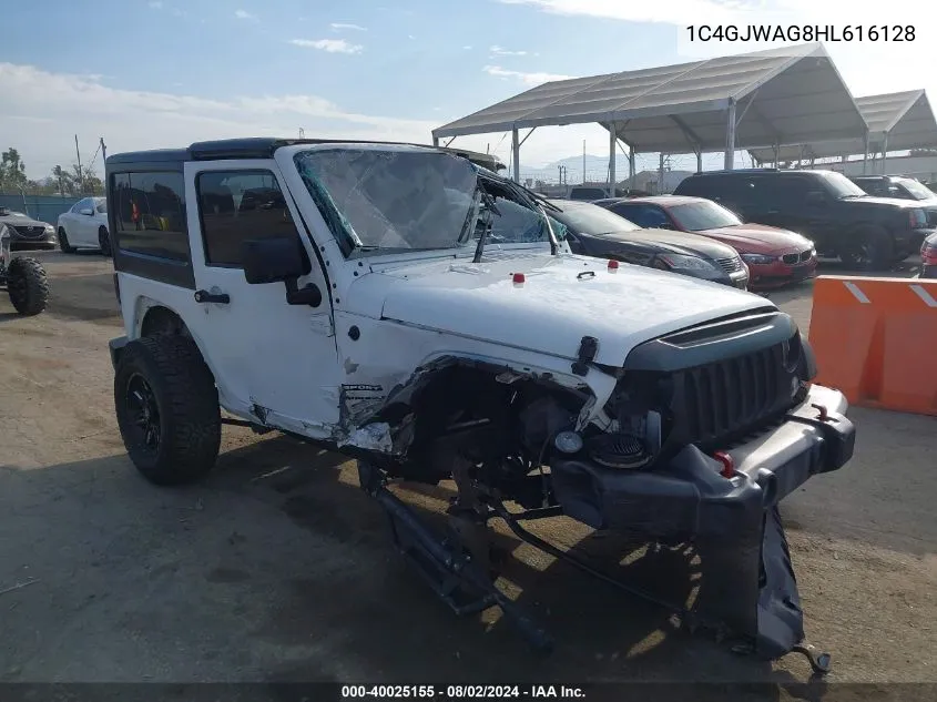 1C4GJWAG8HL616128 2017 Jeep Wrangler Sport 4X4