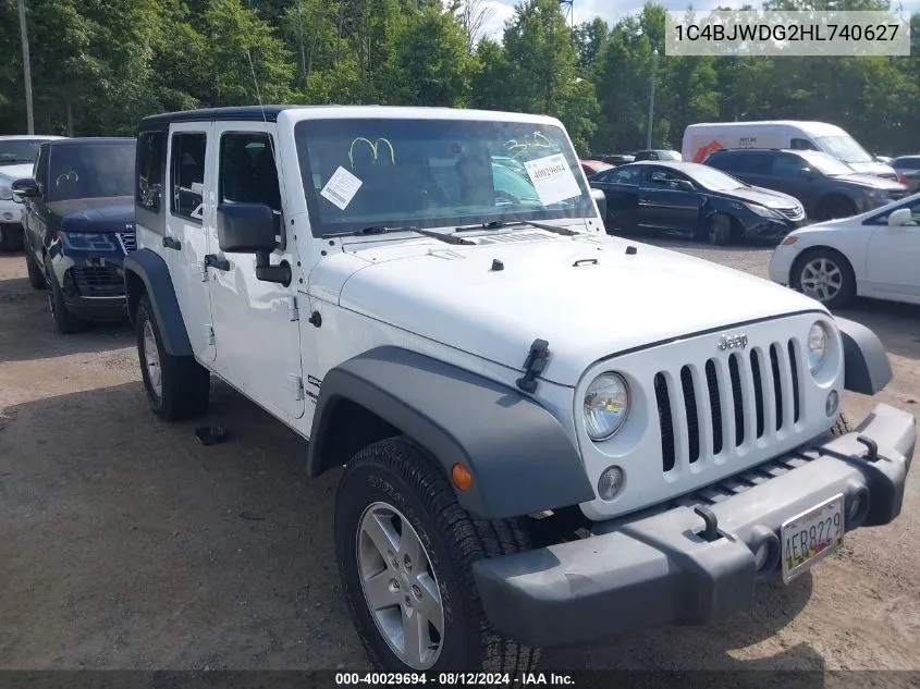 2017 Jeep Wrangler Unlimited Sport 4X4 VIN: 1C4BJWDG2HL740627 Lot: 40029694