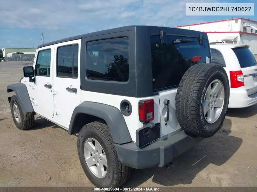 1C4BJWDG2HL740627 2017 Jeep Wrangler Unlimited Sport 4X4