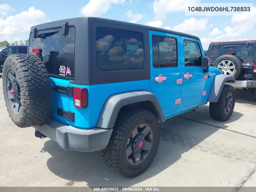 1C4BJWDG6HL738833 2017 Jeep Wrangler Unlimited Sport 4X4