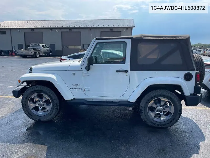 2017 Jeep Wrangler Sahara 4X4 VIN: 1C4AJWBG4HL608872 Lot: 40092225