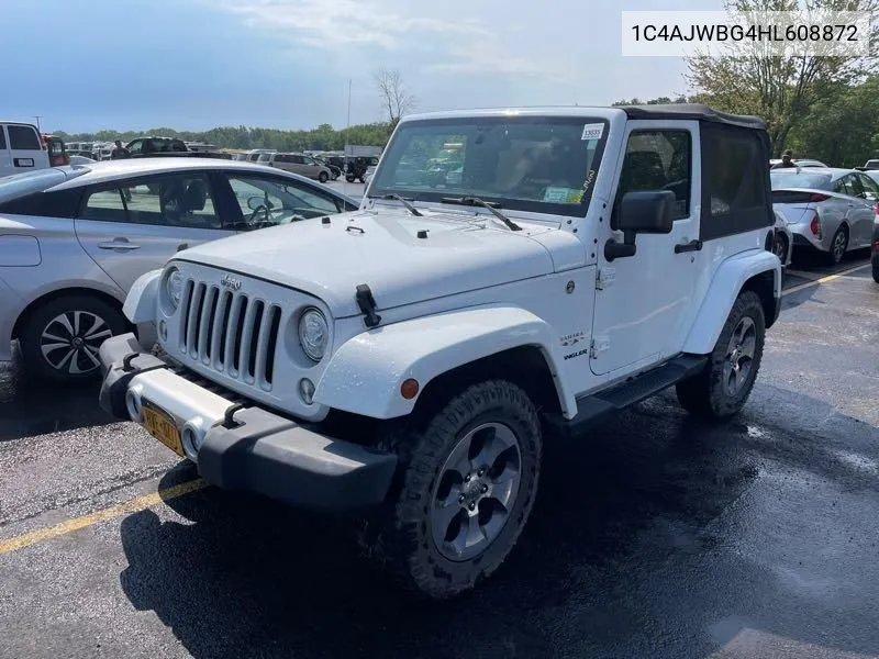 2017 Jeep Wrangler Sahara 4X4 VIN: 1C4AJWBG4HL608872 Lot: 40092225