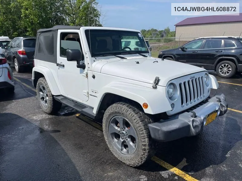 2017 Jeep Wrangler Sahara 4X4 VIN: 1C4AJWBG4HL608872 Lot: 40092225