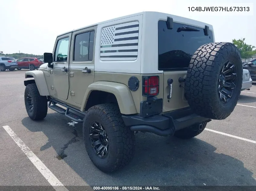 2017 Jeep Wrangler Unlimited Chief Edition 4X4 VIN: 1C4BJWEG7HL673313 Lot: 40095186