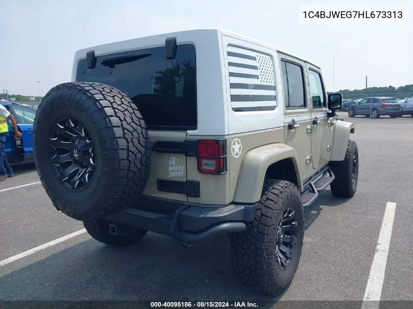 1C4BJWEG7HL673313 2017 Jeep Wrangler Unlimited Chief Edition 4X4