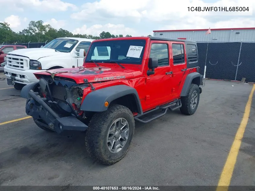 2017 Jeep Wrangler Unlimited Rubicon 4X4 VIN: 1C4BJWFG1HL685004 Lot: 40107653