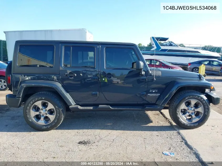 1C4BJWEG5HL534068 2017 Jeep Wrangler Unlimited Sahara