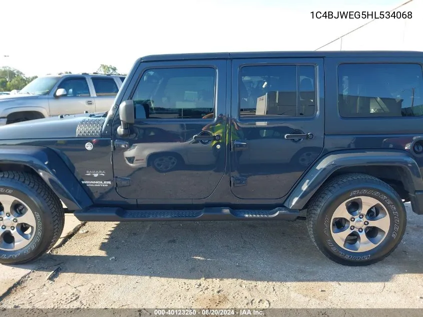 1C4BJWEG5HL534068 2017 Jeep Wrangler Unlimited Sahara