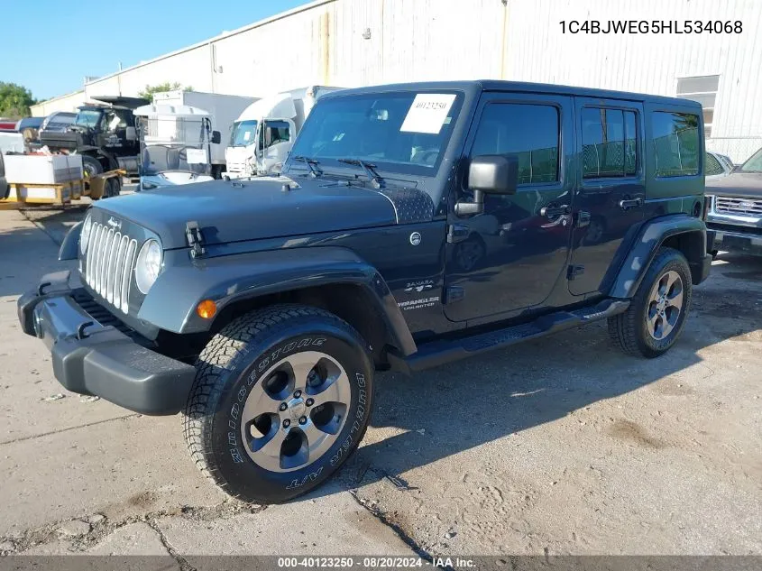 1C4BJWEG5HL534068 2017 Jeep Wrangler Unlimited Sahara