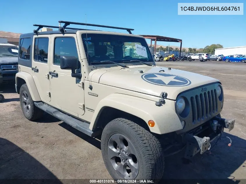 1C4BJWDG6HL604761 2017 Jeep Wrangler Unlimited Freedom 4X4