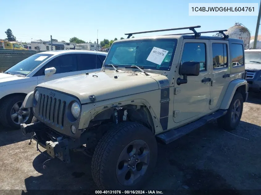 1C4BJWDG6HL604761 2017 Jeep Wrangler Unlimited Freedom 4X4