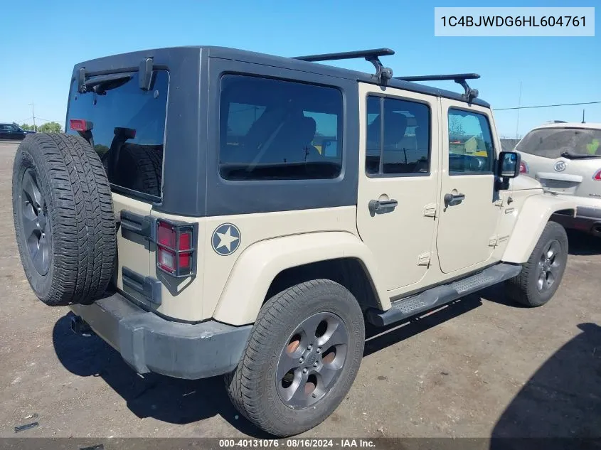 1C4BJWDG6HL604761 2017 Jeep Wrangler Unlimited Freedom 4X4