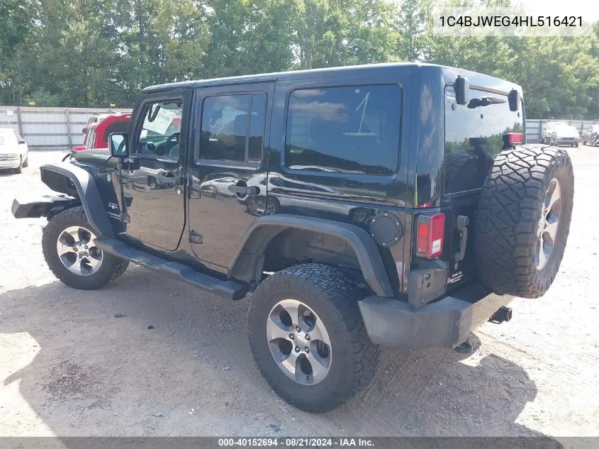 1C4BJWEG4HL516421 2017 Jeep Wrangler Unlimited Sahara 4X4