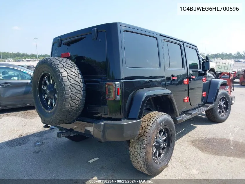 1C4BJWEG6HL700596 2017 Jeep Wrangler Unlimited Sahara 4X4