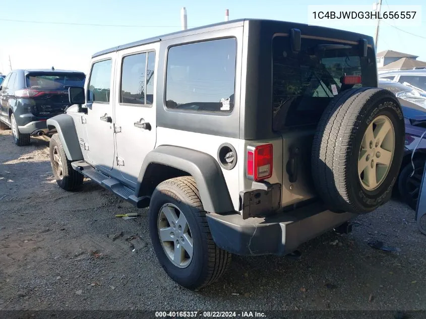 1C4BJWDG3HL656557 2017 Jeep Wrangler Unlimited Sport 4X4