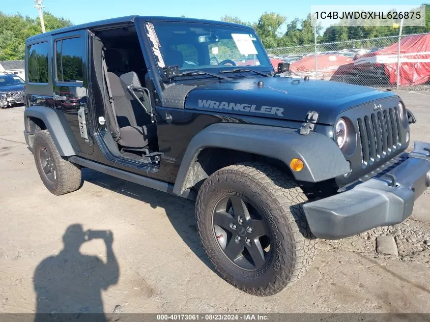 1C4BJWDGXHL626875 2017 Jeep Wrangler Unlimited Big Bear 4X4