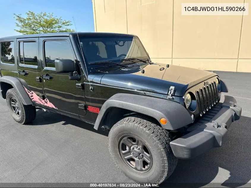 1C4BJWDG1HL590266 2017 Jeep Wrangler Unlimited Sport 4X4