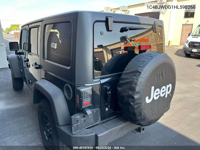 1C4BJWDG1HL590266 2017 Jeep Wrangler Unlimited Sport 4X4