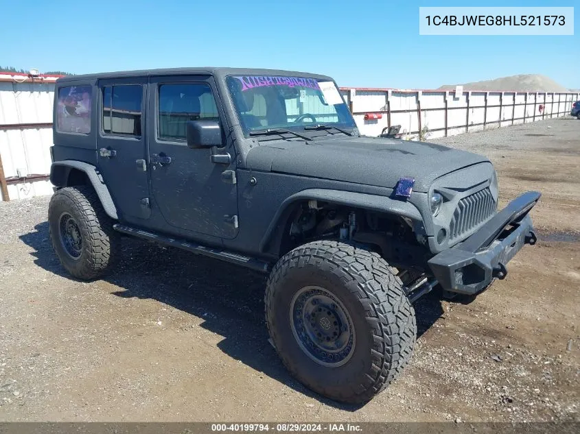 2017 Jeep Wrangler Unlimited Sahara VIN: 1C4BJWEG8HL521573 Lot: 40199794