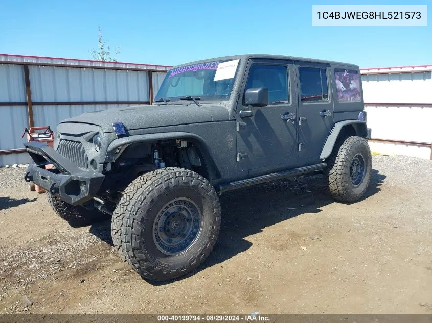 2017 Jeep Wrangler Unlimited Sahara VIN: 1C4BJWEG8HL521573 Lot: 40199794