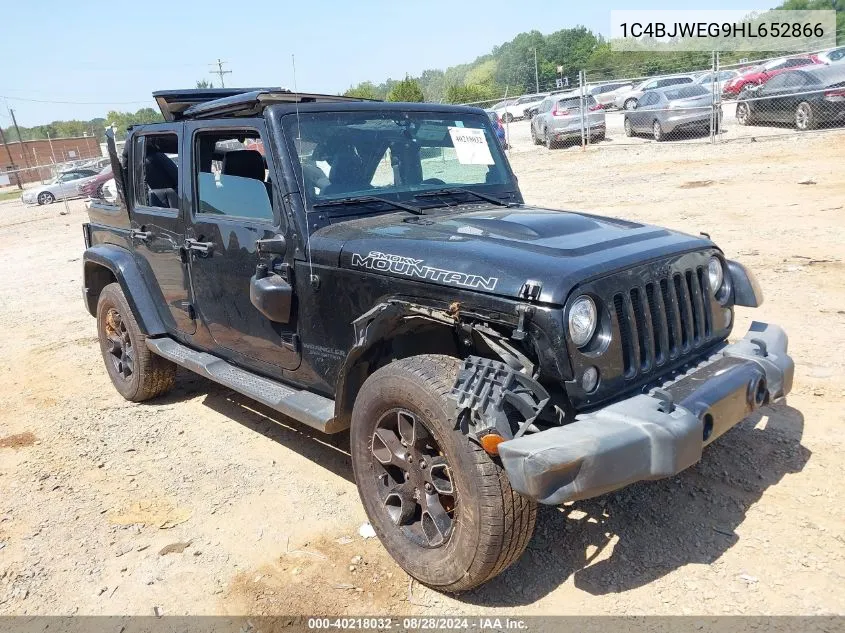 2017 Jeep Wrangler Unlimited Smoky Mountain 4X4 VIN: 1C4BJWEG9HL652866 Lot: 40218032