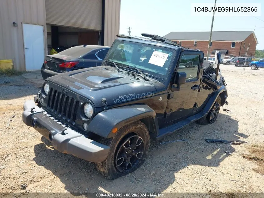 2017 Jeep Wrangler Unlimited Smoky Mountain 4X4 VIN: 1C4BJWEG9HL652866 Lot: 40218032