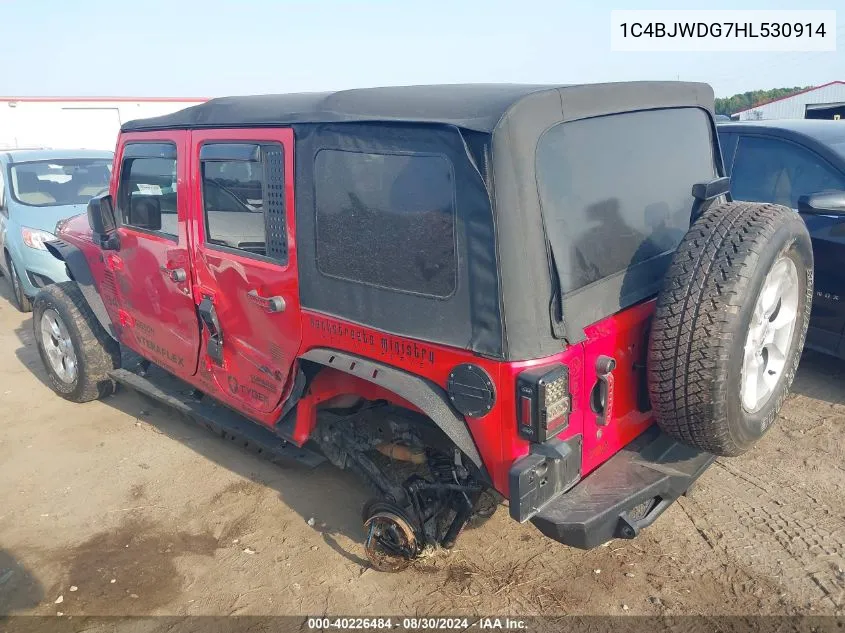 2017 Jeep Wrangler Unlimited Willy Wheeler 4X4 VIN: 1C4BJWDG7HL530914 Lot: 40226484