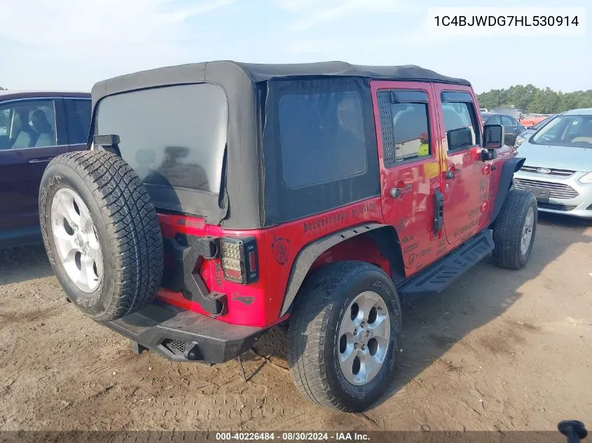 1C4BJWDG7HL530914 2017 Jeep Wrangler Unlimited Willy Wheeler 4X4