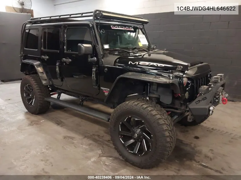 1C4BJWDG4HL646622 2017 Jeep Wrangler Unlimited Sport 4X4