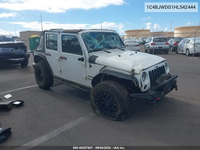 1C4BJWDG1HL542444 2017 Jeep Wrangler Unlimited Sport 4X4