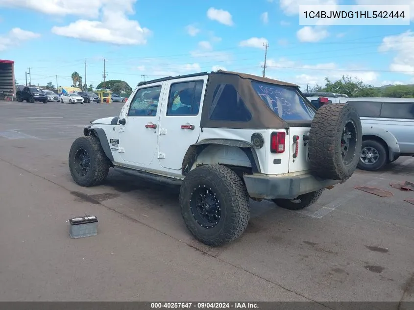 1C4BJWDG1HL542444 2017 Jeep Wrangler Unlimited Sport 4X4