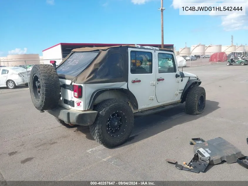 1C4BJWDG1HL542444 2017 Jeep Wrangler Unlimited Sport 4X4