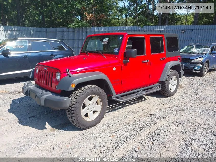 2017 Jeep Wrangler Unlimited Sport 4X4 VIN: 1C4BJWDG4HL713140 Lot: 40268912