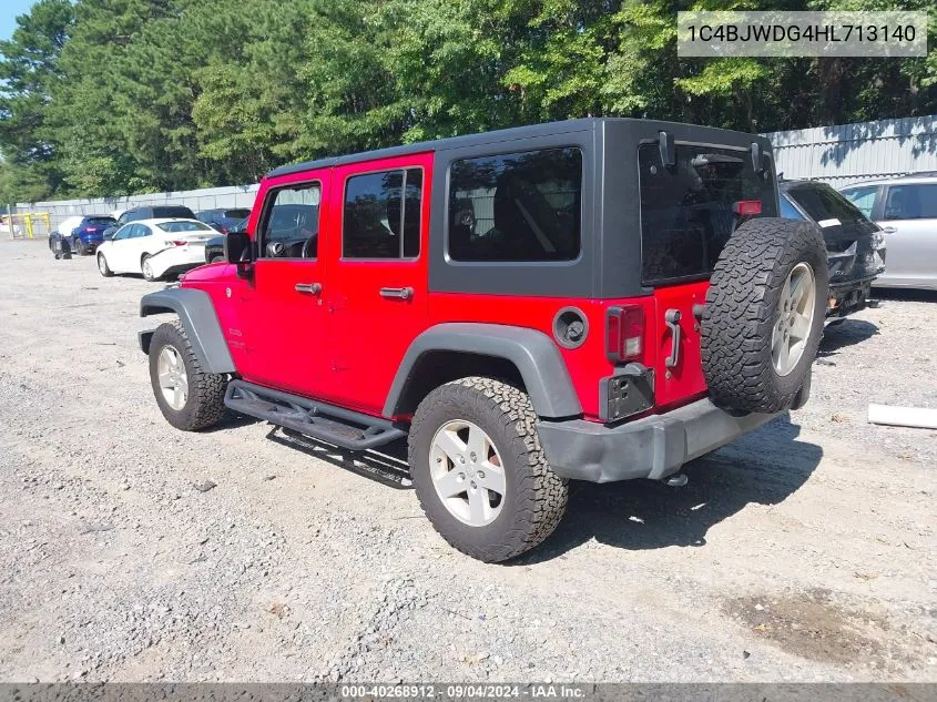 2017 Jeep Wrangler Unlimited Sport 4X4 VIN: 1C4BJWDG4HL713140 Lot: 40268912