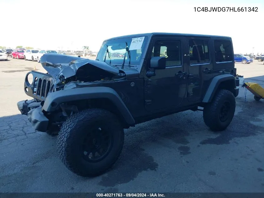 1C4BJWDG7HL661342 2017 Jeep Wrangler Unlimited Sport 4X4