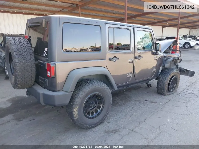 1C4BJWDG7HL661342 2017 Jeep Wrangler Unlimited Sport 4X4