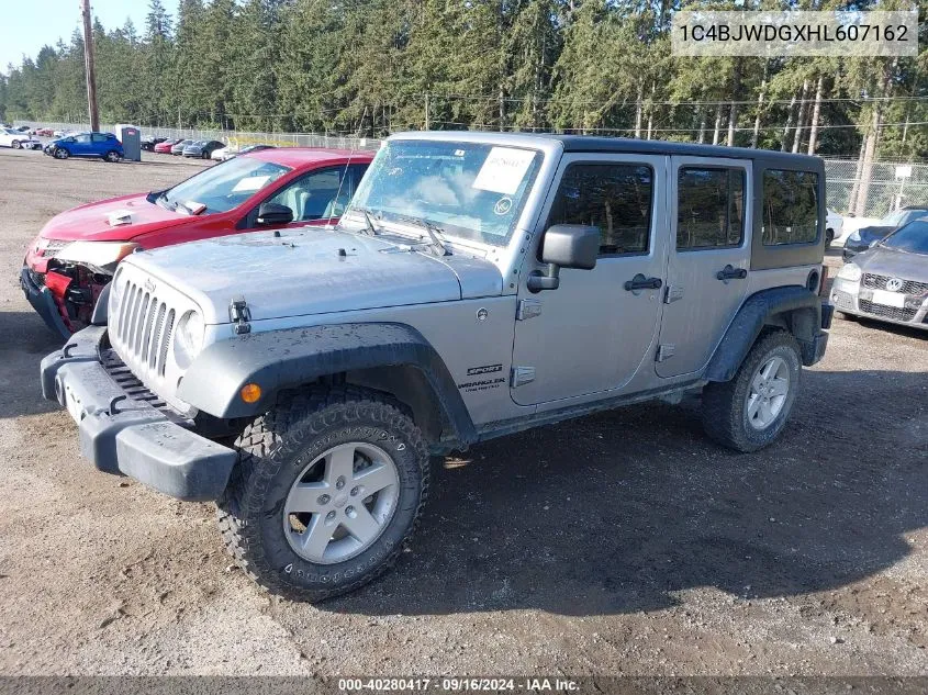 1C4BJWDGXHL607162 2017 Jeep Wrangler Unlimited Sport 4X4