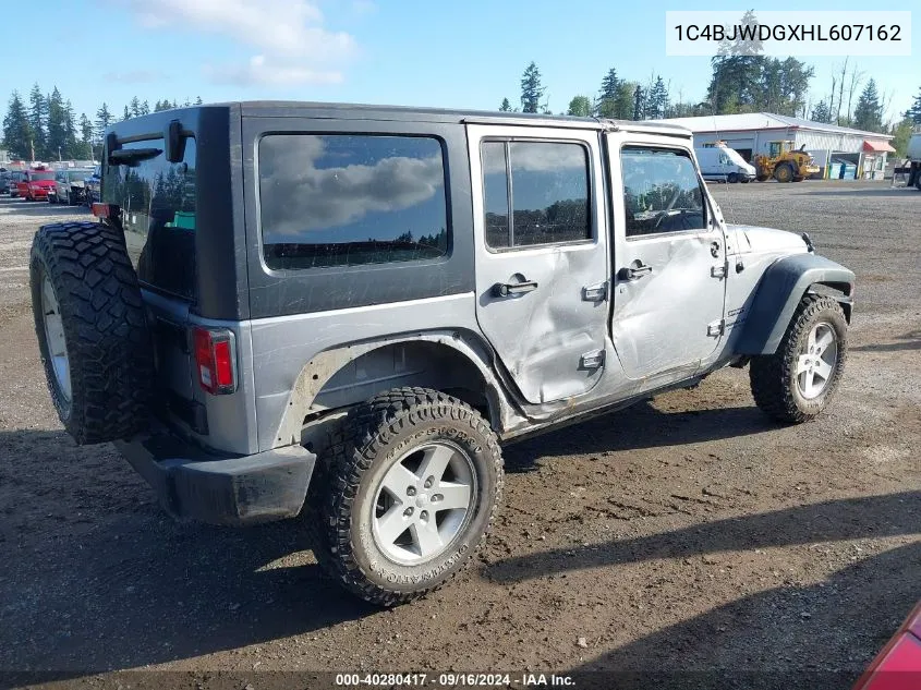 1C4BJWDGXHL607162 2017 Jeep Wrangler Unlimited Sport 4X4