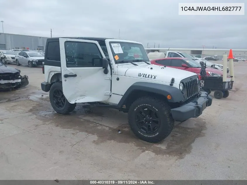 2017 Jeep Wrangler Willy Wheeler 4X4 VIN: 1C4AJWAG4HL682777 Lot: 40310319