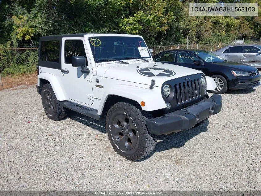 2017 Jeep Wrangler Big Bear 4X4/Freedom 4X4/Sport 4X4/Willy Wheeler 4X4 VIN: 1C4AJWAG3HL563103 Lot: 40322265