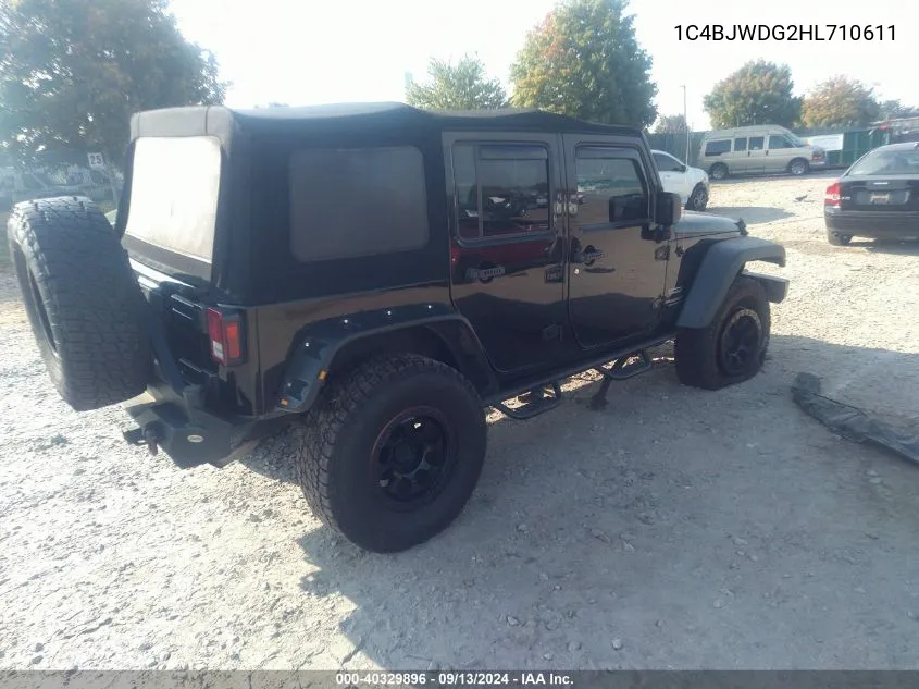 1C4BJWDG2HL710611 2017 Jeep Wrangler Unlimited Sport 4X4