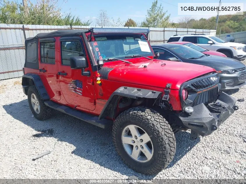 2017 Jeep Wrangler Unlimited Sport VIN: 1C4BJWDG6HL562785 Lot: 40335627