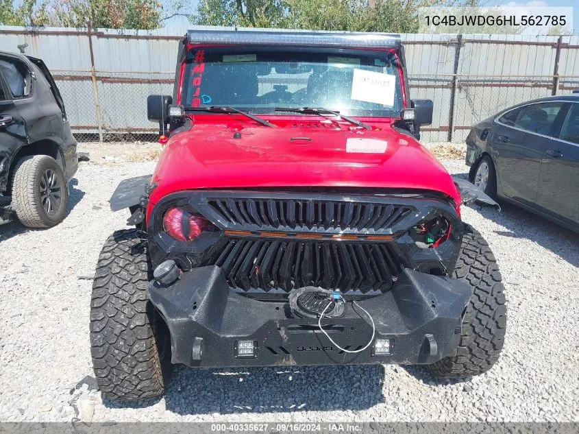 2017 Jeep Wrangler Unlimited Sport VIN: 1C4BJWDG6HL562785 Lot: 40335627