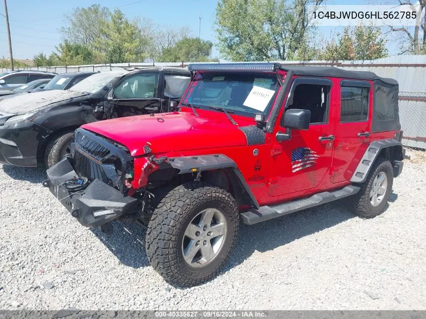 1C4BJWDG6HL562785 2017 Jeep Wrangler Unlimited Sport