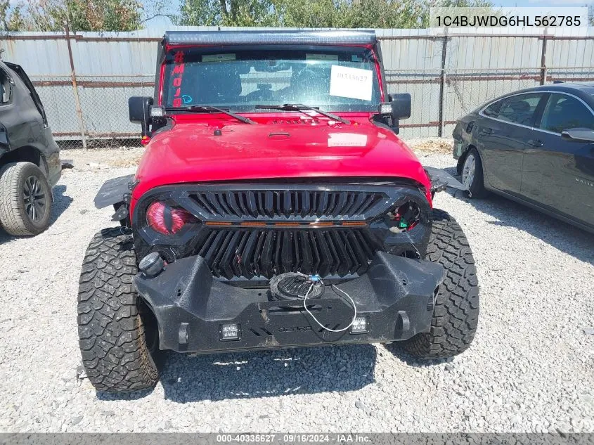 2017 Jeep Wrangler Unlimited Sport VIN: 1C4BJWDG6HL562785 Lot: 40335627