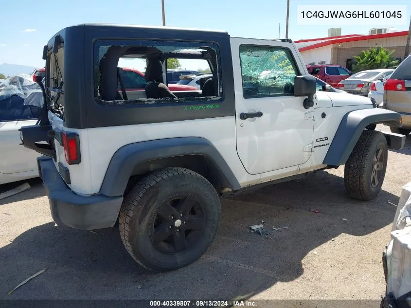 2017 Jeep Wrangler Sport VIN: 1C4GJWAG6HL601045 Lot: 40339807