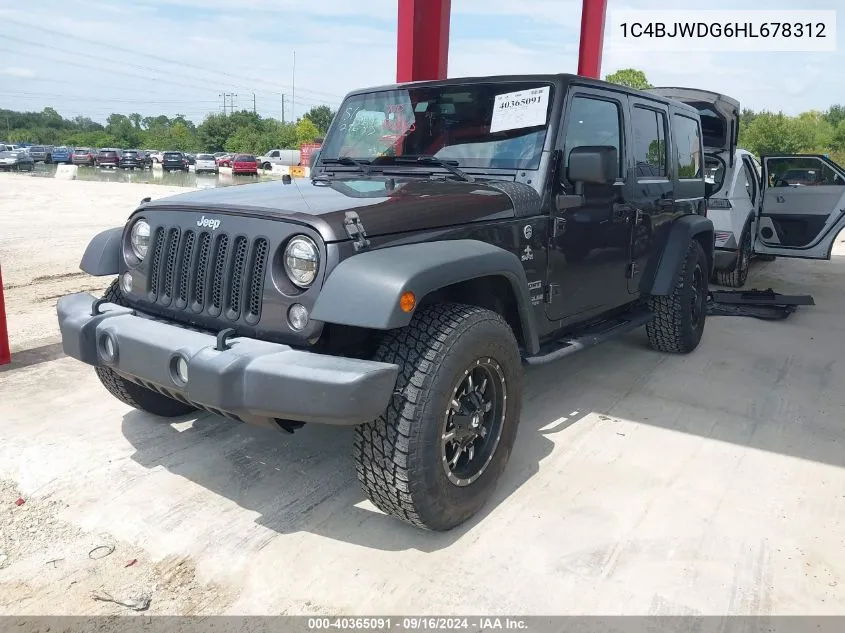 2017 Jeep Wrangler Unlimited Sport 4X4 VIN: 1C4BJWDG6HL678312 Lot: 40365091