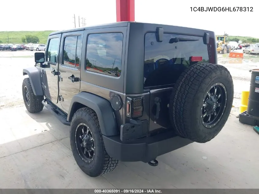 1C4BJWDG6HL678312 2017 Jeep Wrangler Unlimited Sport 4X4