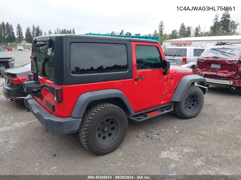 2017 Jeep Wrangler Sport 4X4 VIN: 1C4AJWAG3HL754861 Lot: 40385015